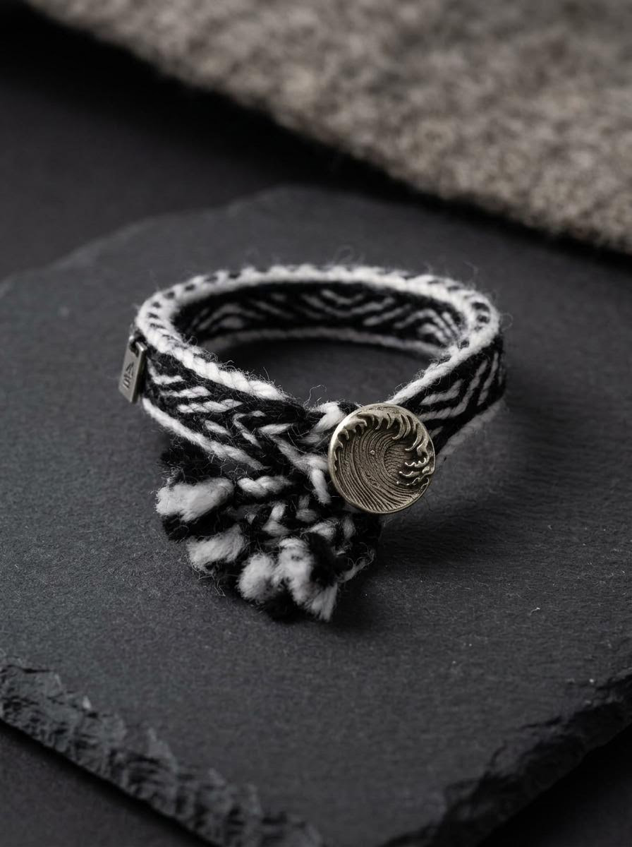 Handmade Tibetan Wool Bracelet: Nomadic Heritage