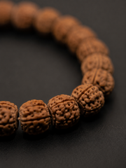 Tibetan Rudraksha 36-Bead Meditation Mala Bracelet