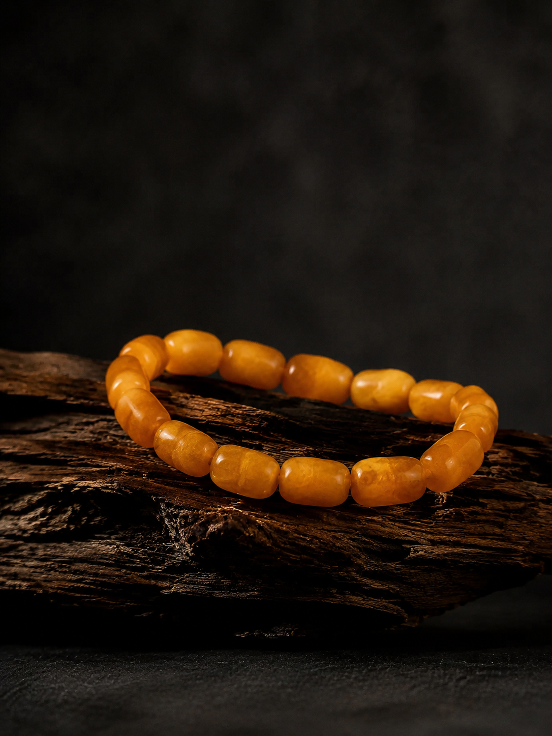 Natural Beeswax Amber Irregular Bead Tibetan Bracelet