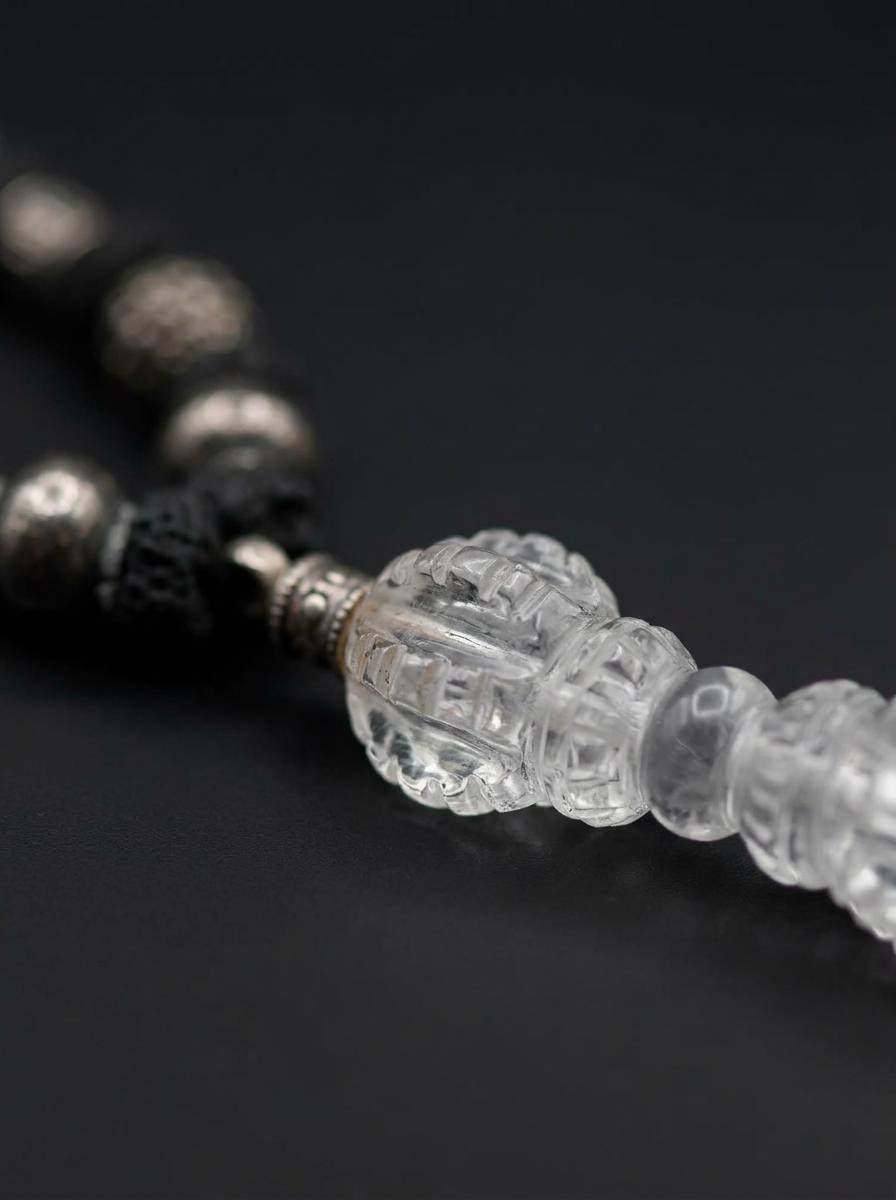 Tibetan Himalayan Crystal 5-Pronged Vajra Pendant