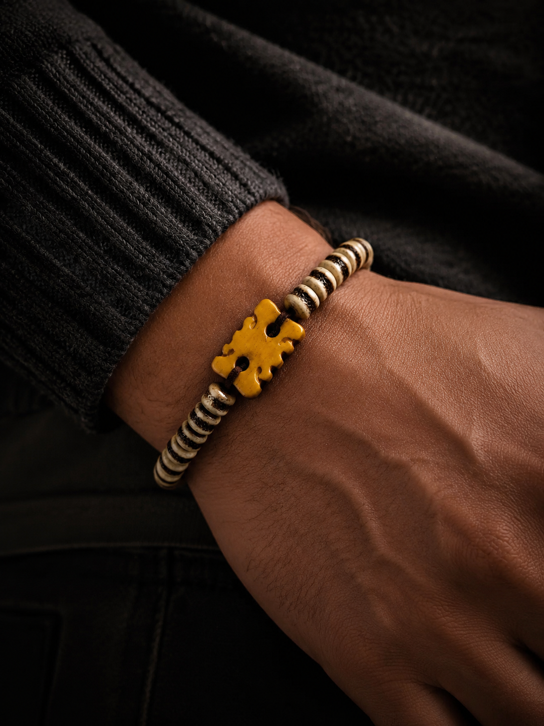 Authentic Tibetan Yak Bone Mala Bracelet