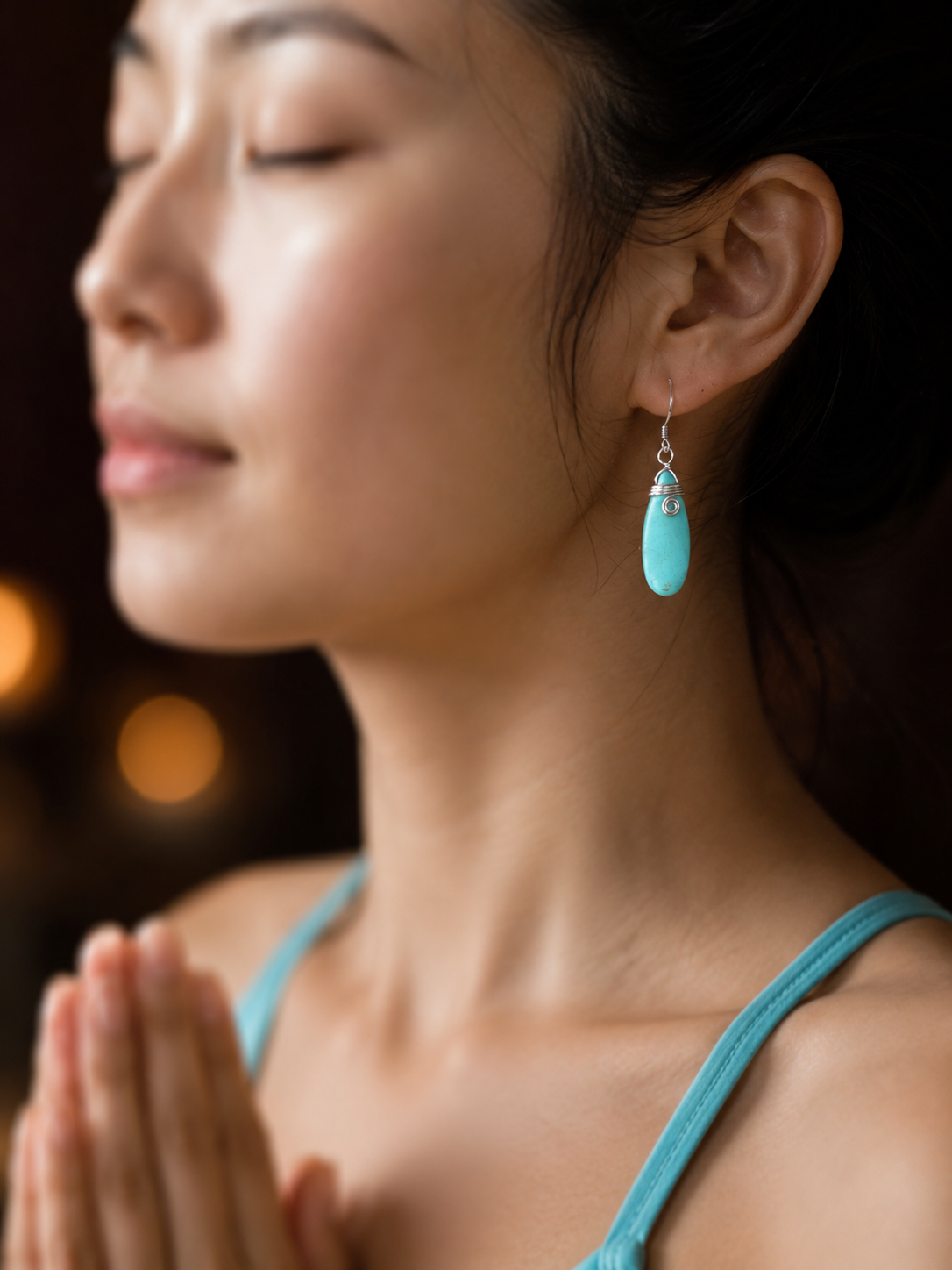 Handcrafted Tibetan Teardrop Silver Earrings