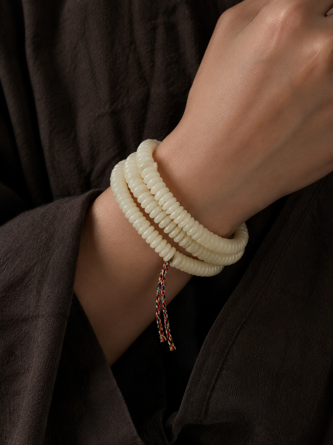 Authentic Tibetan Yak Bone 108 Mala Beads Bracelet