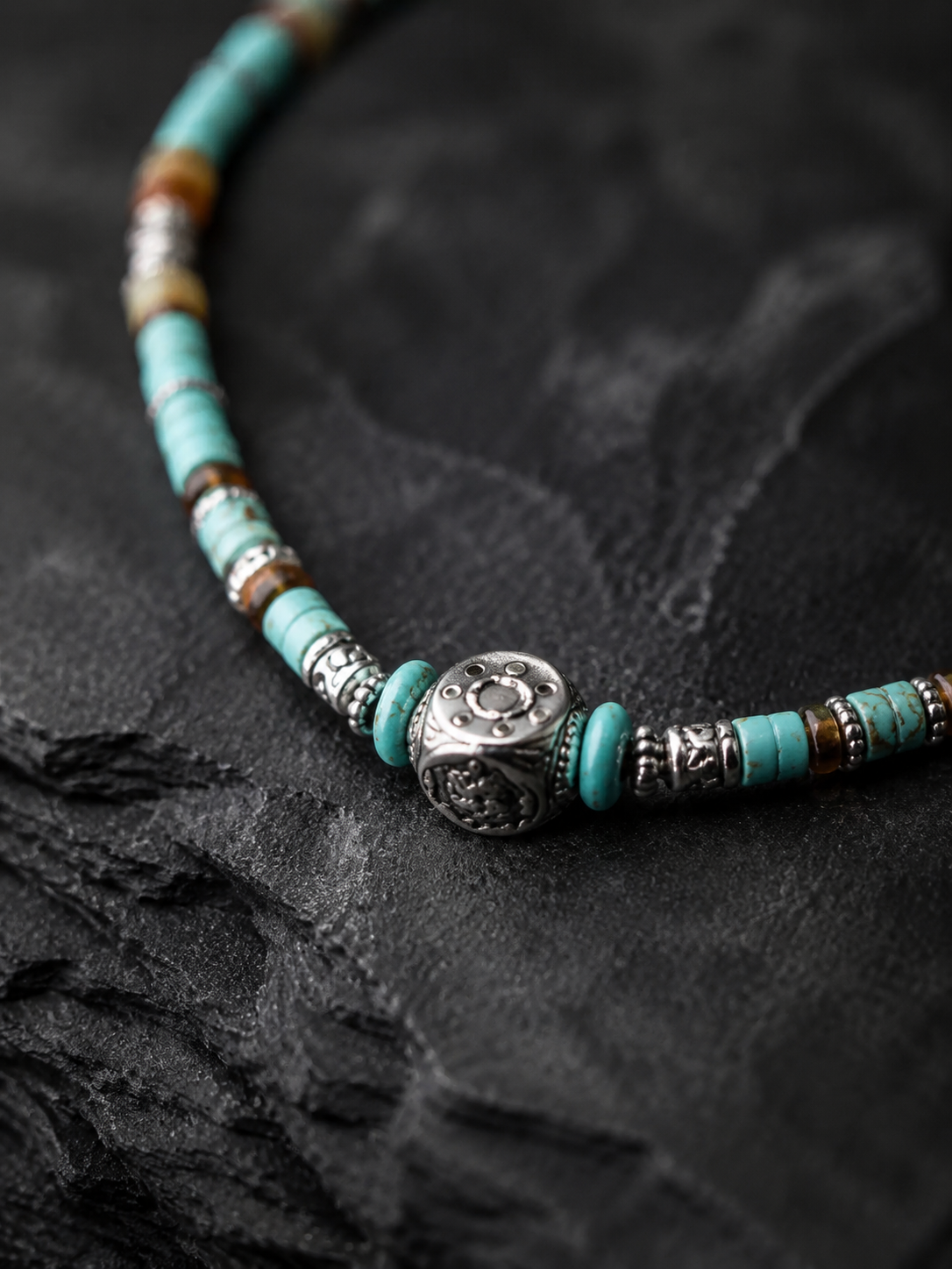 Minimalist Tibetan Handcrafted Beaded Necklace for Men