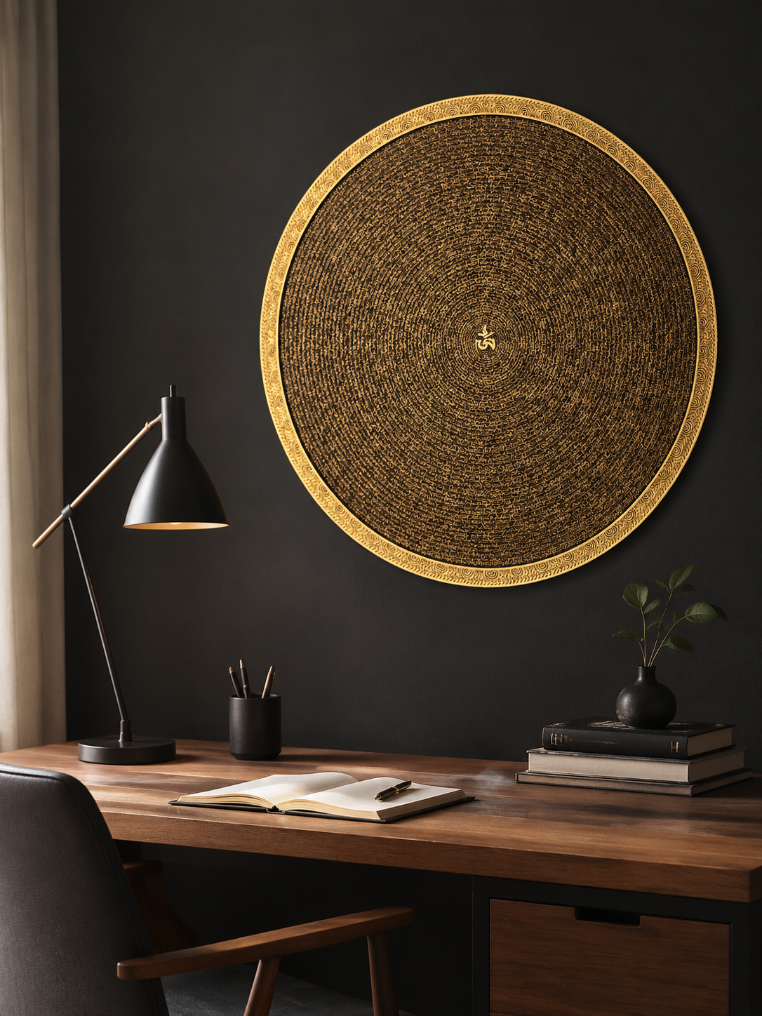 Hand-Painted Tibetan Mandala Thangka Wall Art