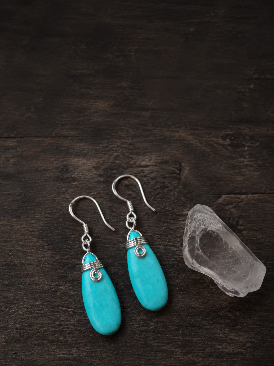 Handcrafted Tibetan Teardrop Silver Earrings