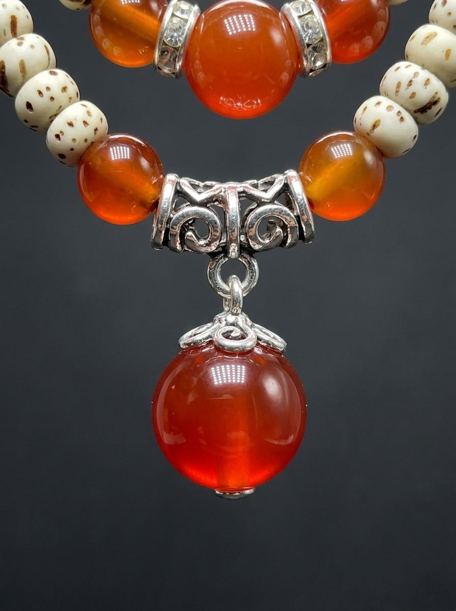 Authentic Tibetan Bodhi Seed & Agate Bracelet