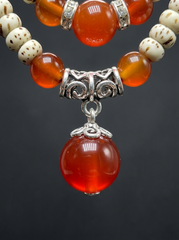 Authentic Tibetan Bodhi Seed & Agate Bracelet