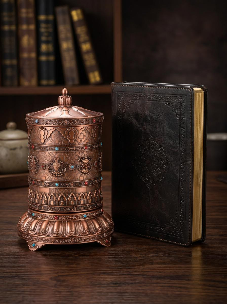 Electric Tibetan Prayer Wheel for Home & Desk