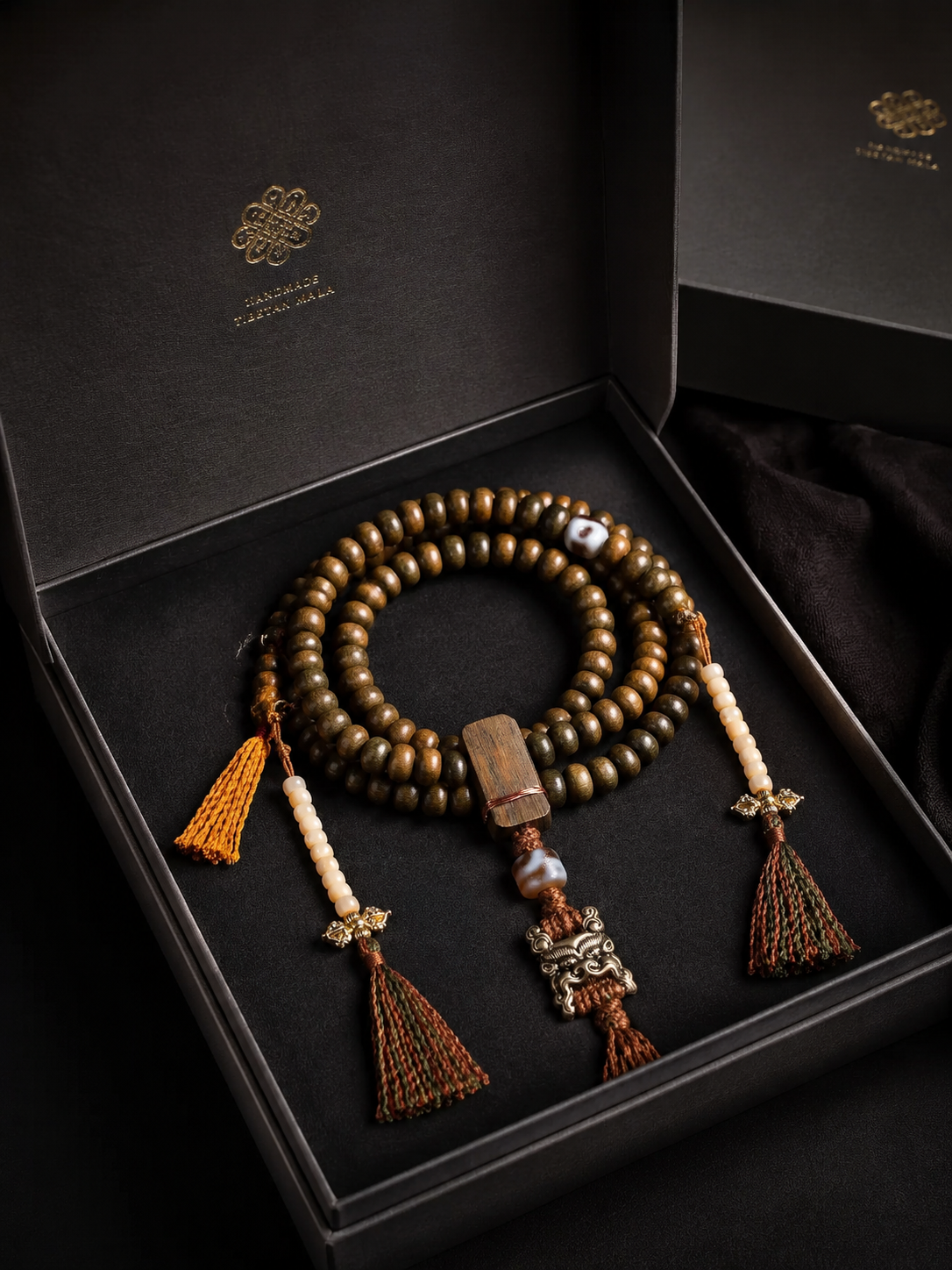 108 Green Sandalwood Mala Beads Tibetan Prayer Necklace