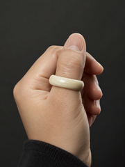 Authentic Tibetan Yak Bone Ring - Smooth Handmade Band