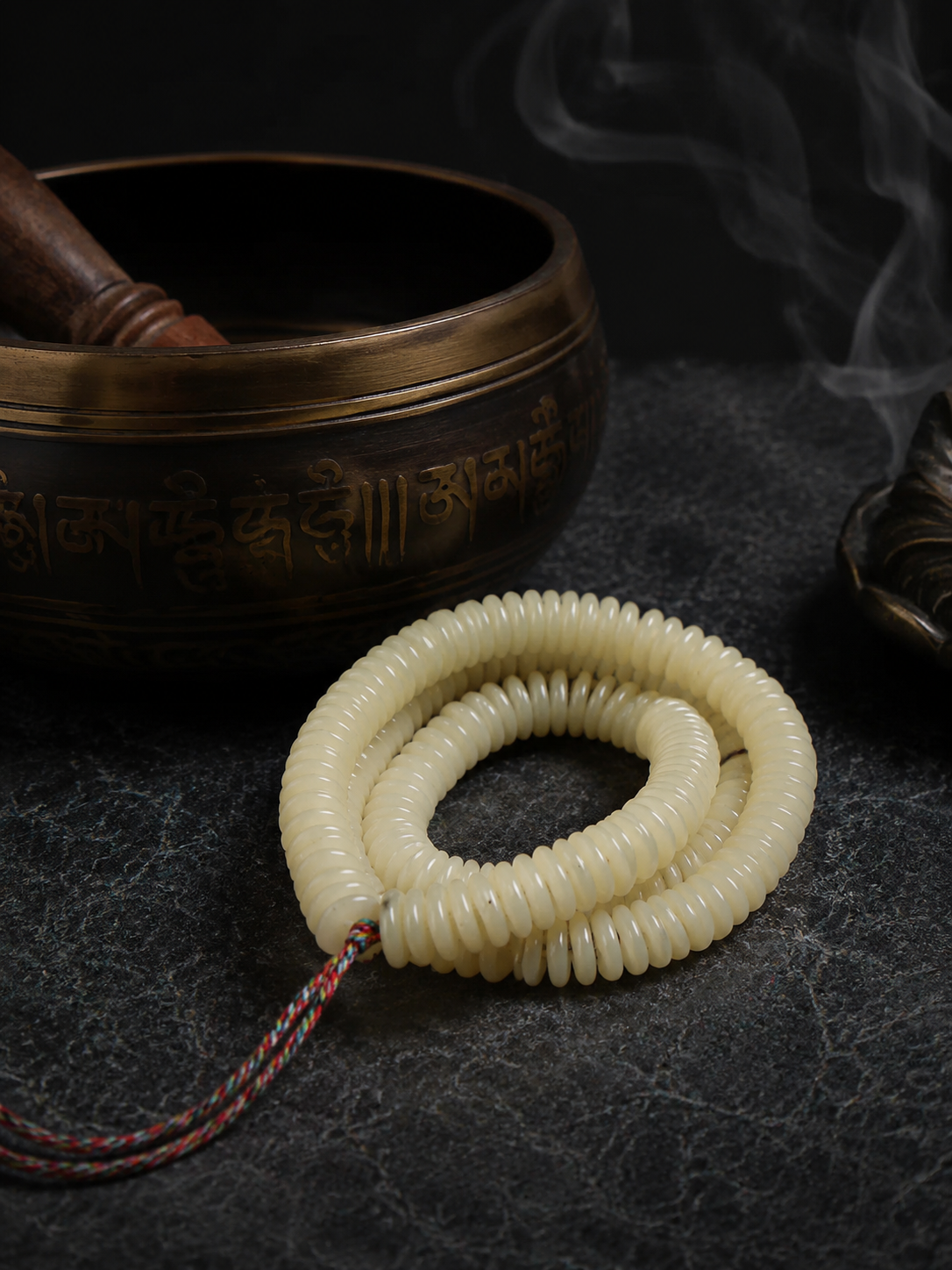 Authentic Tibetan Yak Bone 108 Mala Beads Bracelet