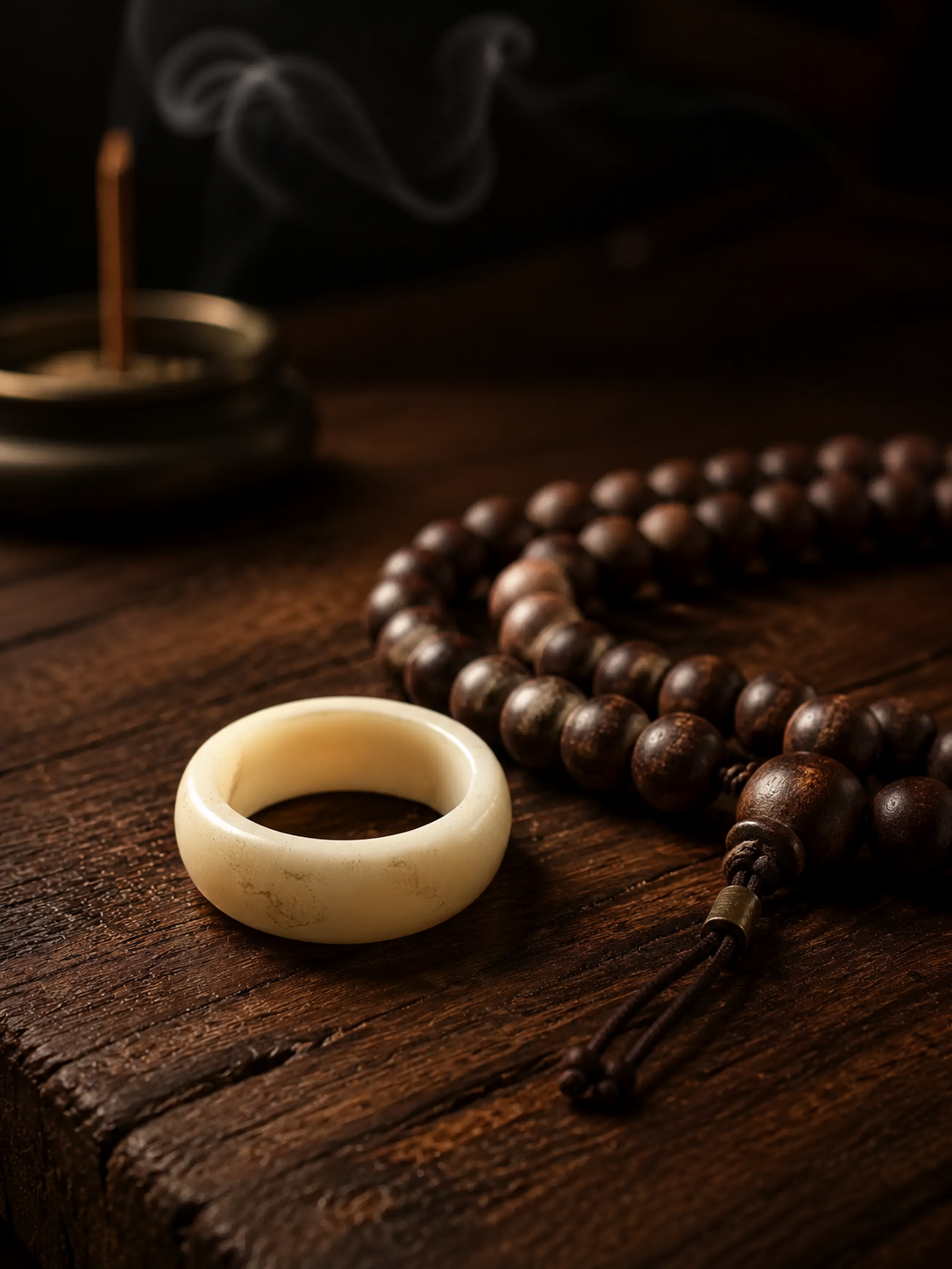Authentic Tibetan Yak Bone Ring - Smooth Handmade Band