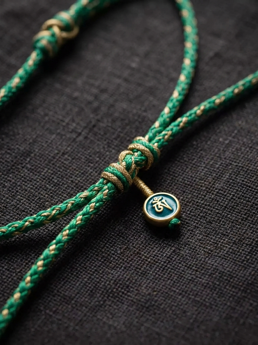 Tibetan Hand-Painted Green Tara Thangka Pendant Necklace