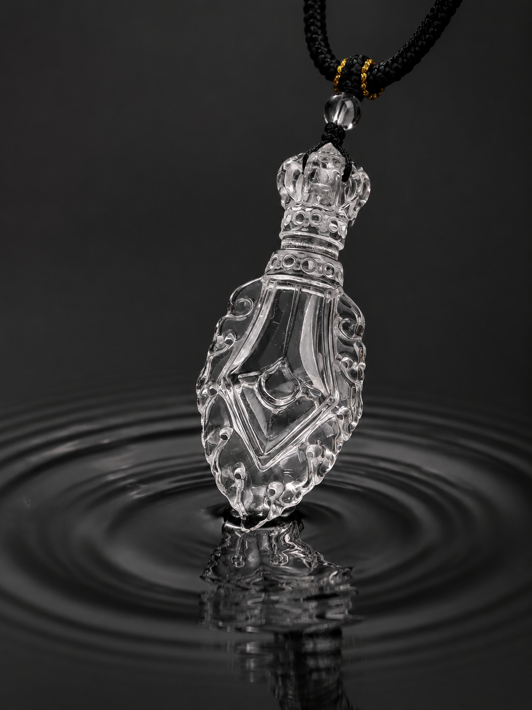 Tibetan Clear Quartz Manjushri Wisdom Sword Pendant