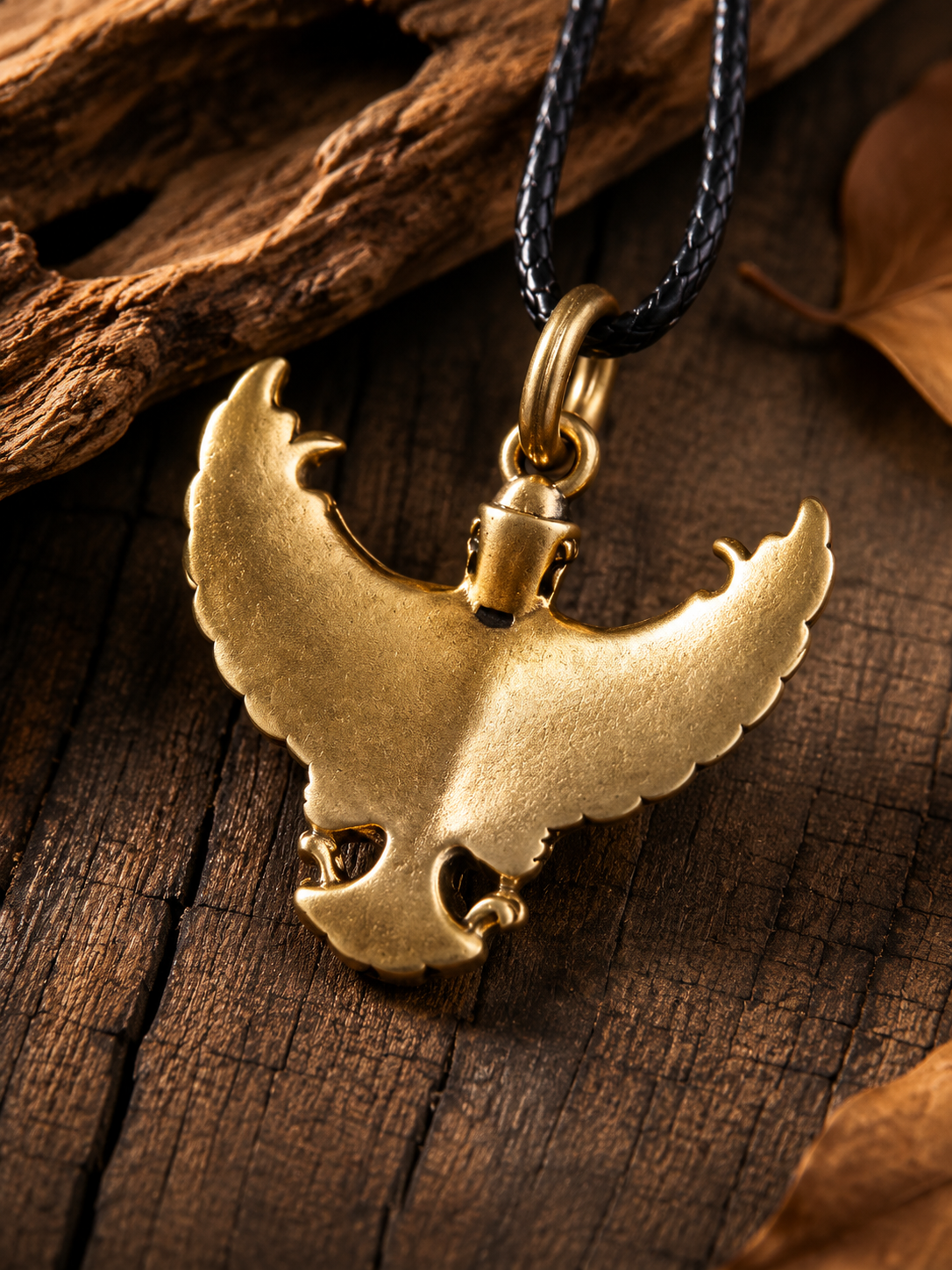 Vintage Tibetan Brass Garuda Pendant Necklace