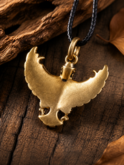 Vintage Tibetan Brass Garuda Pendant Necklace