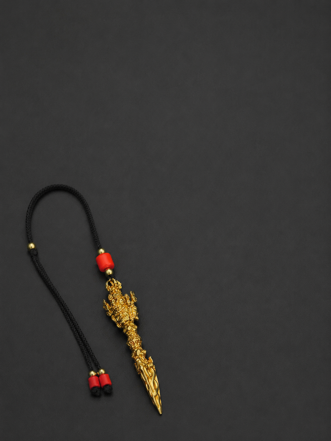Tibetan Brass Phurba Vajra Pendant Amulet