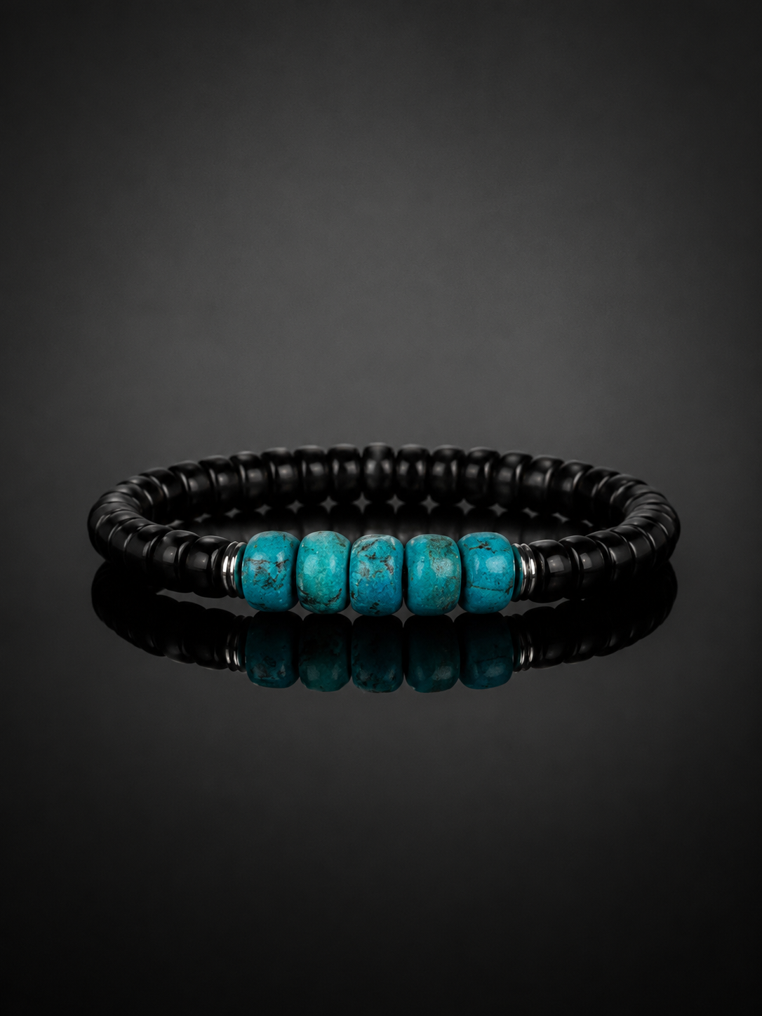Vintage Tibetan Turquoise & Coconut Shell Bracelet