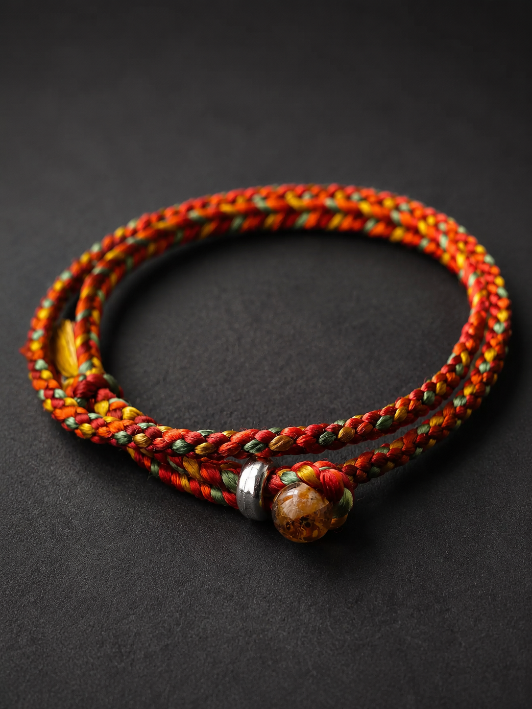 Tibetan Handmade Mulberry Silk Double Wrap Braided Bracelet