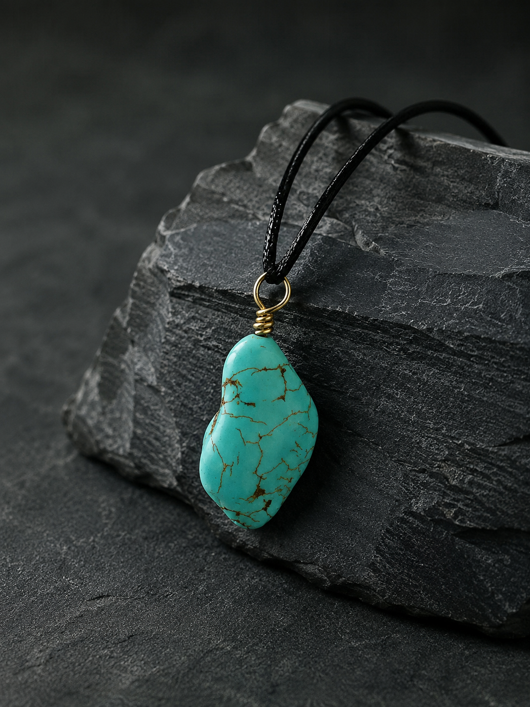 Khampa Tibetan Freeform Turquoise Necklace