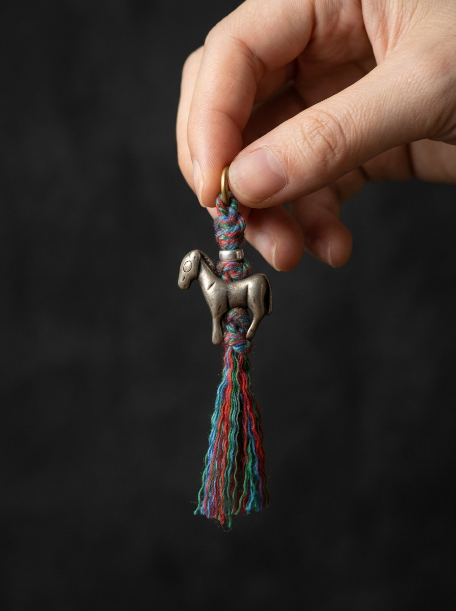 Tibetan Lima Copper Zodiac Horse Mala Pendant