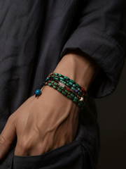 Vintage Tibetan Turquoise Wrap Mala Bracelet