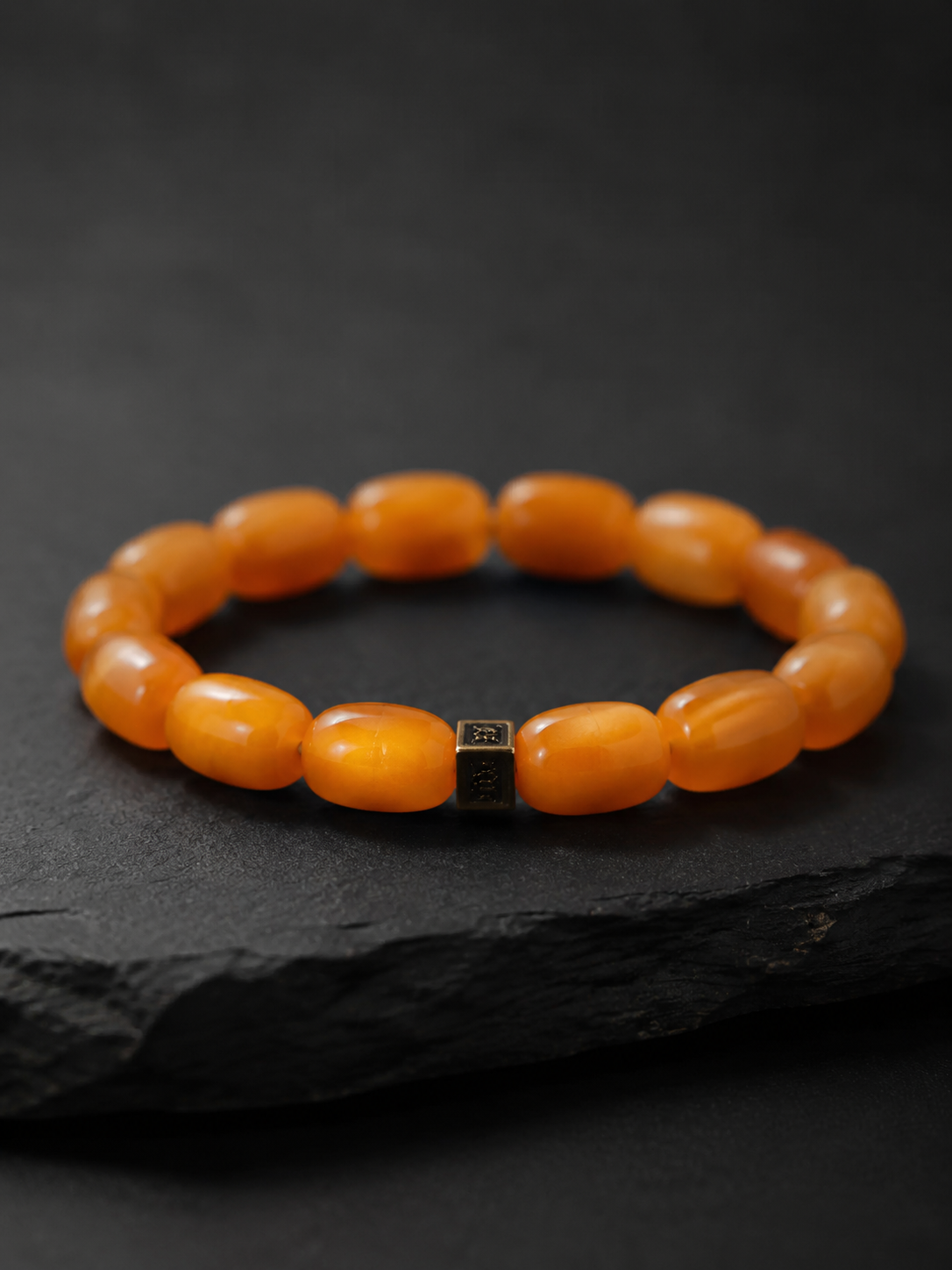 Natural Beeswax Amber Irregular Bead Tibetan Bracelet