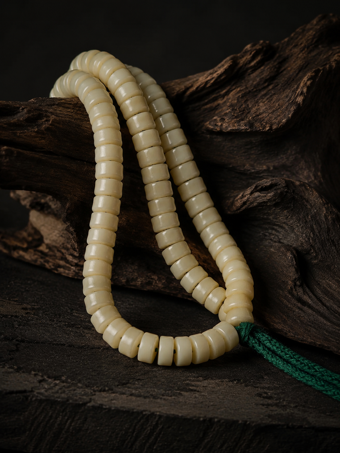8mm Authentic Tibetan Yak Bone 108 Mala Beads Bracelet
