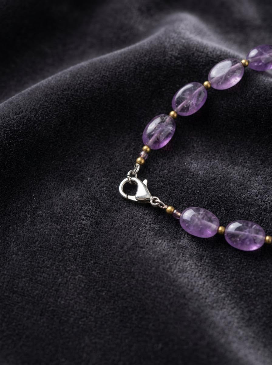 Himalayan Artisan Raw Amethyst Crystal Necklace