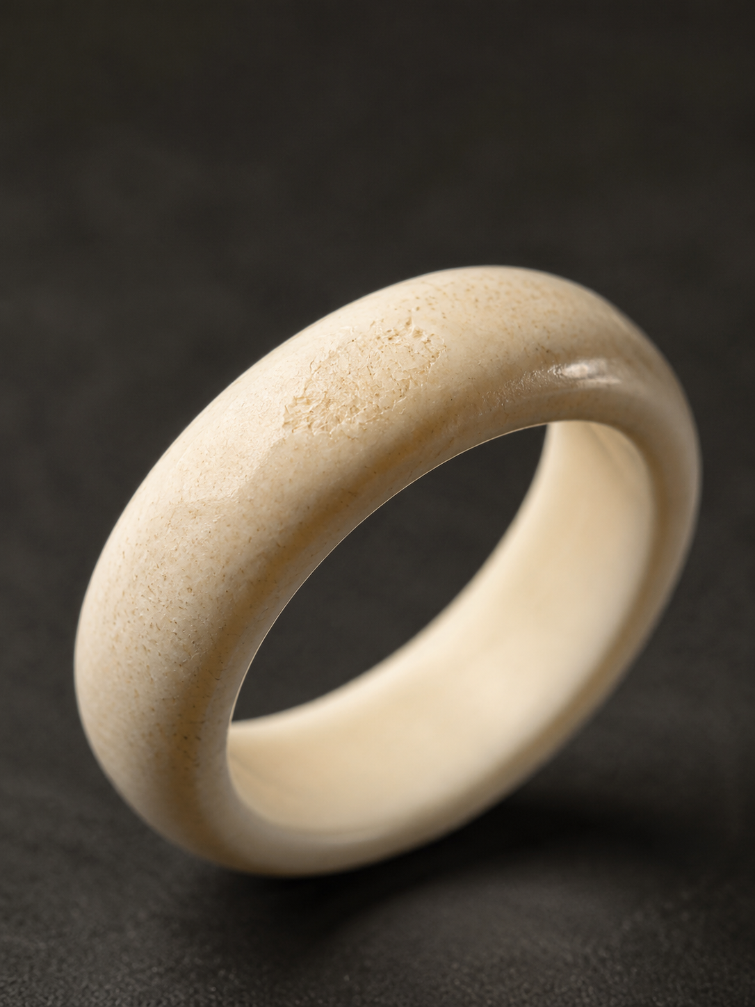 Authentic Tibetan Yak Bone Ring - Smooth Handmade Band
