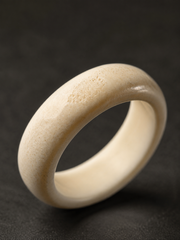 Authentic Tibetan Yak Bone Ring - Smooth Handmade Band