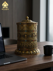 Electric Tibetan Prayer Wheel for Home & Desk