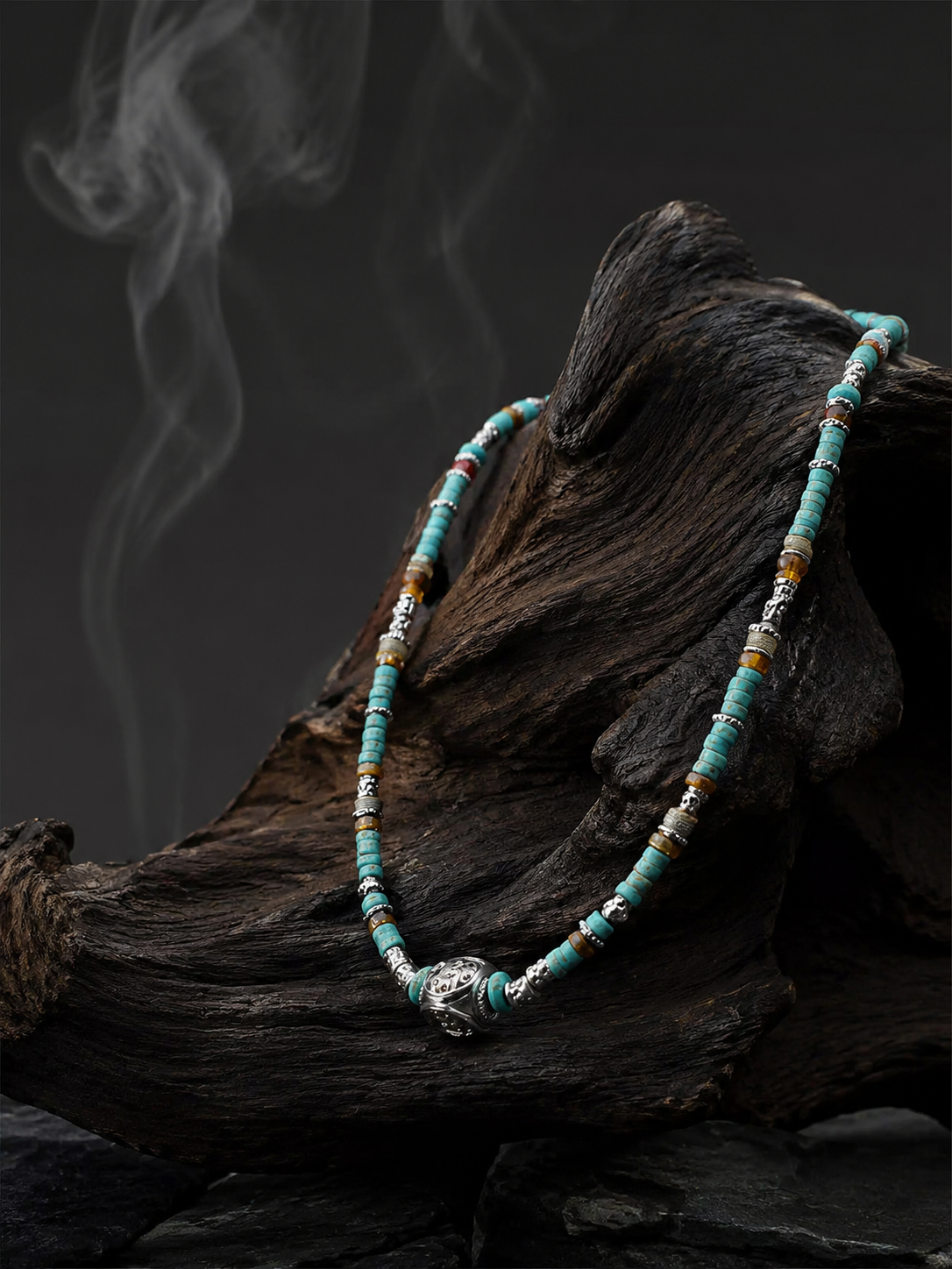 Minimalist Tibetan Handcrafted Beaded Necklace for Men