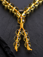 Natural Citrine 108 Mala Bead Wrap Bracelet