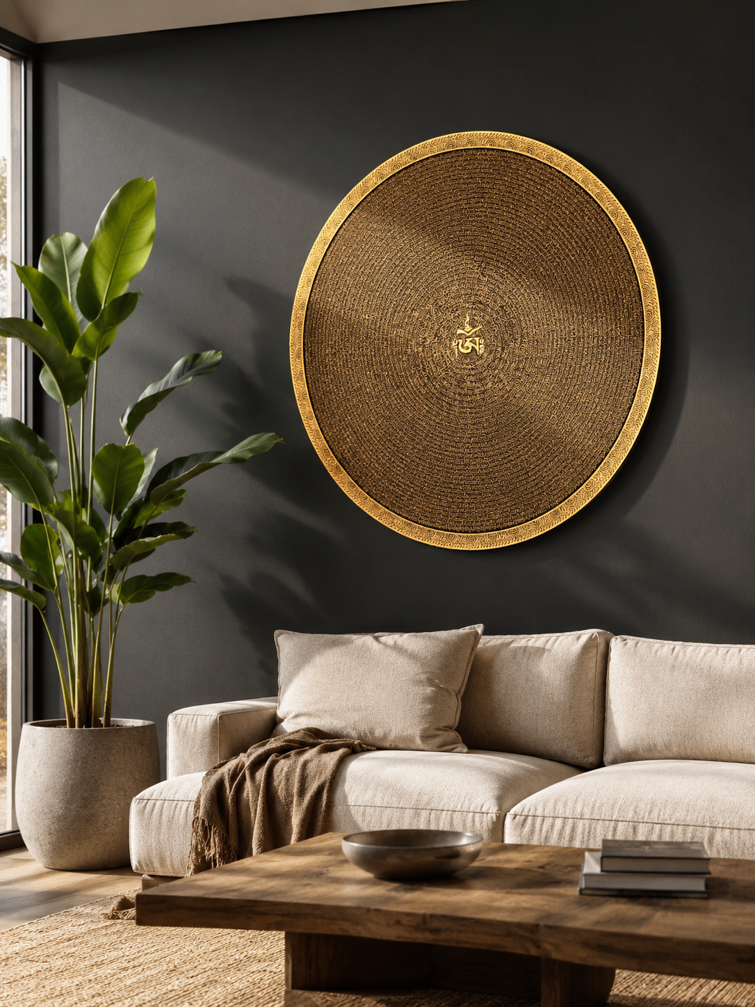 Hand-Painted Tibetan Mandala Thangka Wall Art